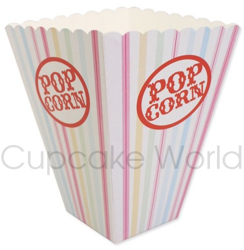 ROBERT GORDON GELATI STRIPE PARTY PAPER POPCORN BOX x6 ROBERT GORDON GELATI STRIPE PARTY PAPER POPCORN BOX x6